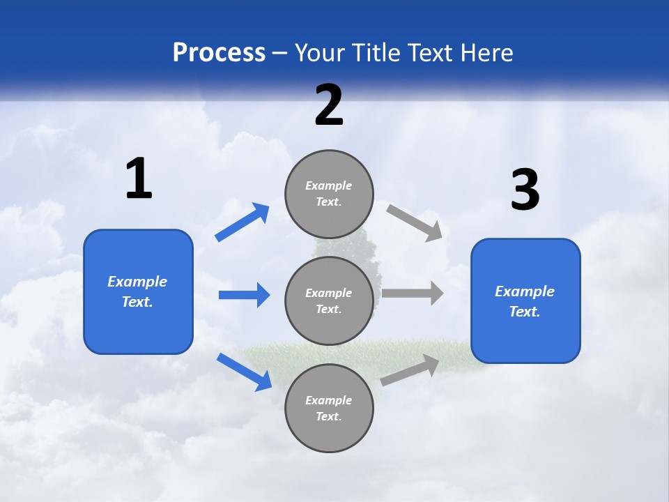 A Tree In The Middle Of A Field With Clouds In The Background PowerPoint Template
