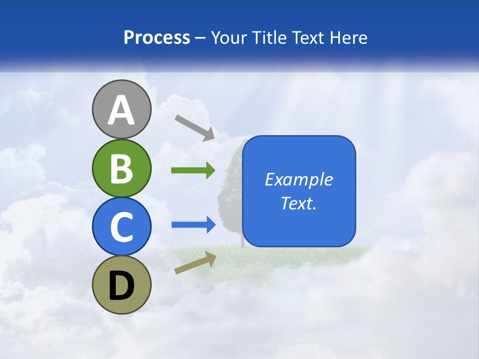 A Tree In The Middle Of A Field With Clouds In The Background PowerPoint Template
