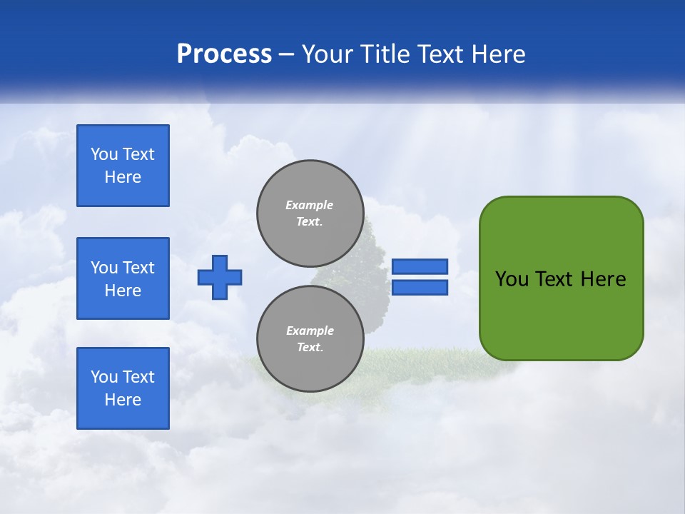 A Tree In The Middle Of A Field With Clouds In The Background PowerPoint Template