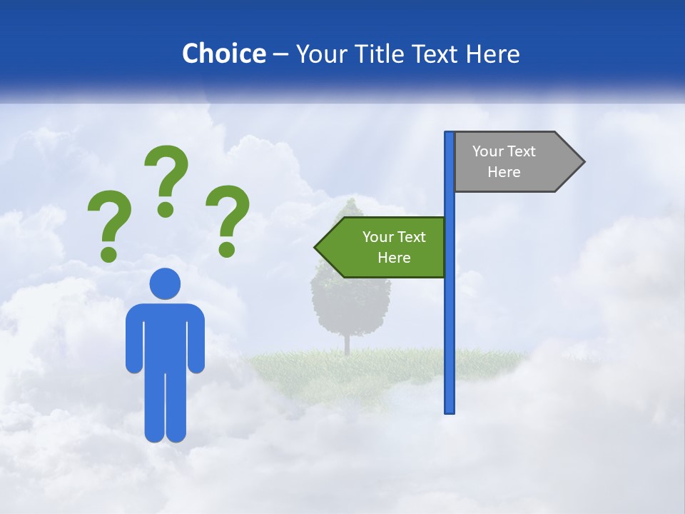 A Tree In The Middle Of A Field With Clouds In The Background PowerPoint Template