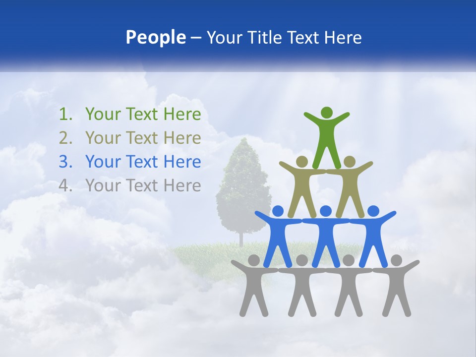 A Tree In The Middle Of A Field With Clouds In The Background PowerPoint Template