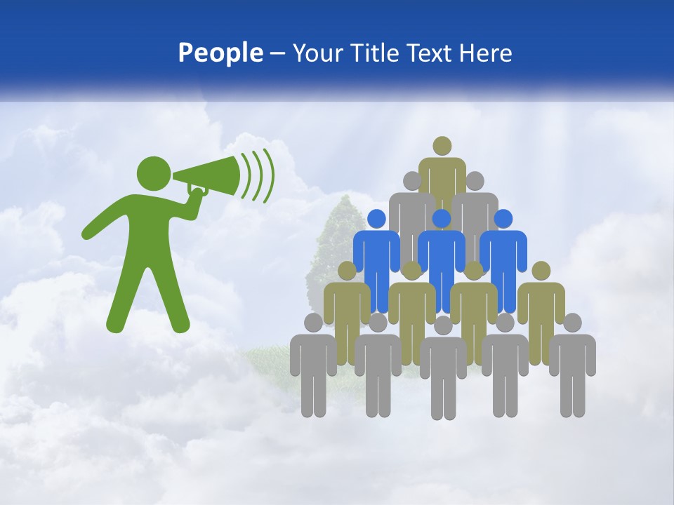 A Tree In The Middle Of A Field With Clouds In The Background PowerPoint Template