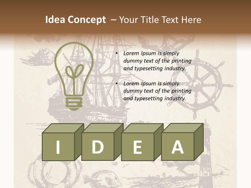 Retro Antique Captain PowerPoint Template