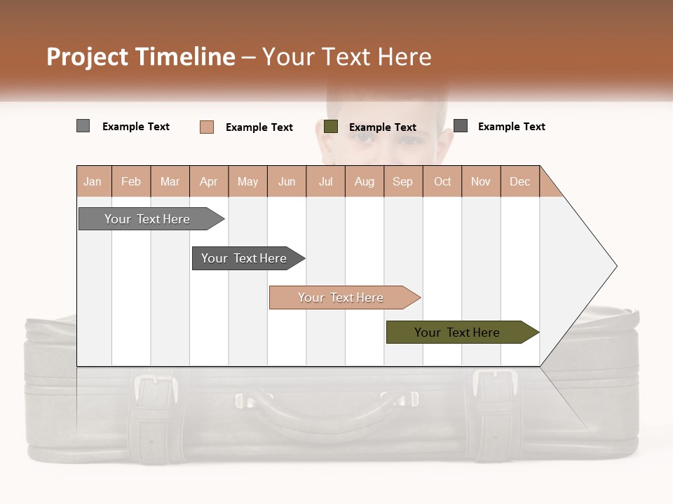 Tourism Head Luggage PowerPoint Template