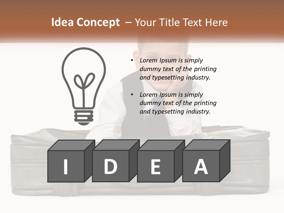 Tourism Head Luggage PowerPoint Template