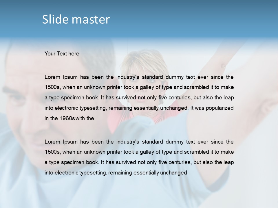 A Man And A Woman Are Looking At The Camera PowerPoint Template