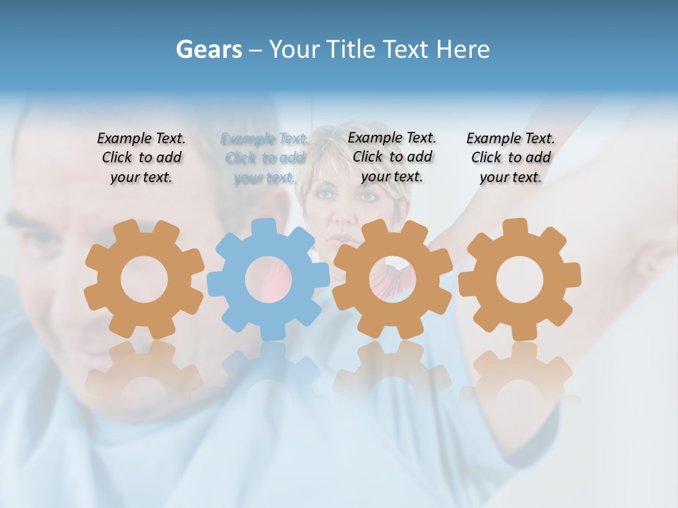 A Man And A Woman Are Looking At The Camera PowerPoint Template