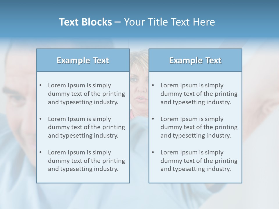 A Man And A Woman Are Looking At The Camera PowerPoint Template