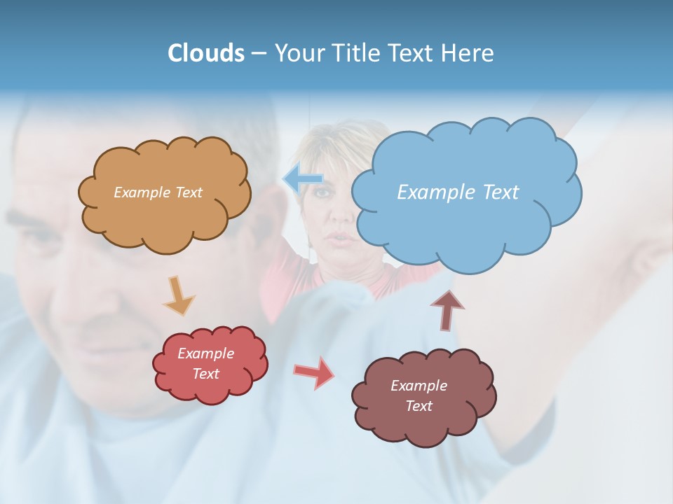 A Man And A Woman Are Looking At The Camera PowerPoint Template
