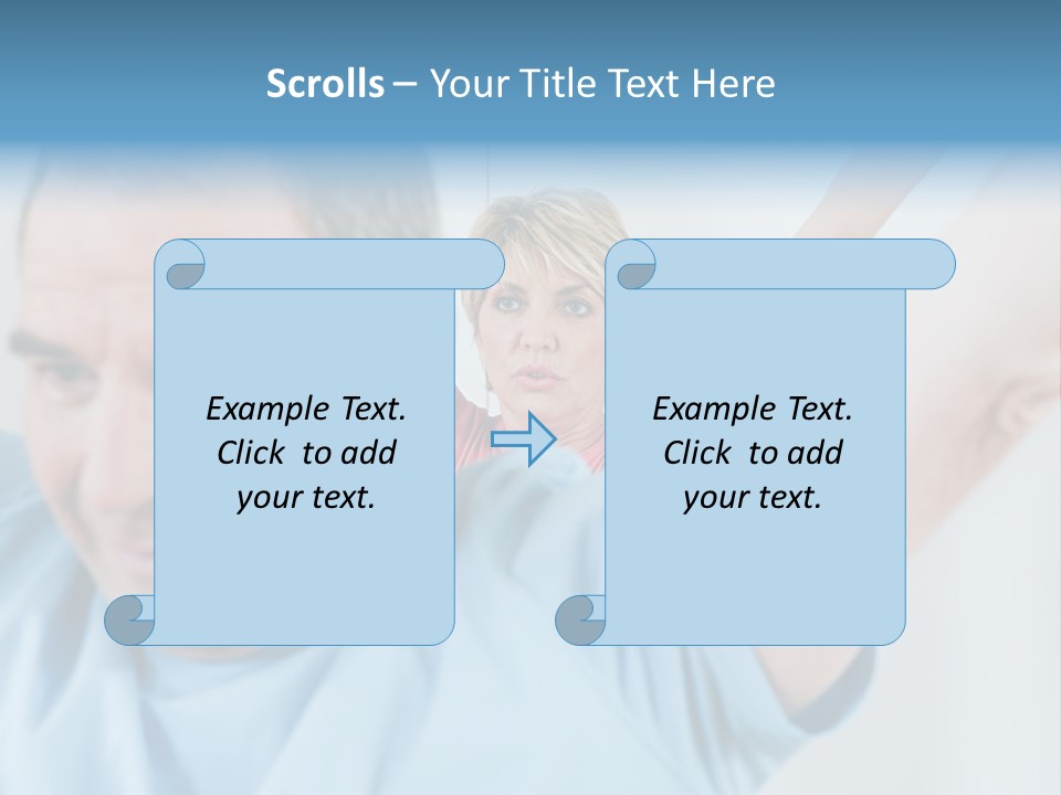 A Man And A Woman Are Looking At The Camera PowerPoint Template