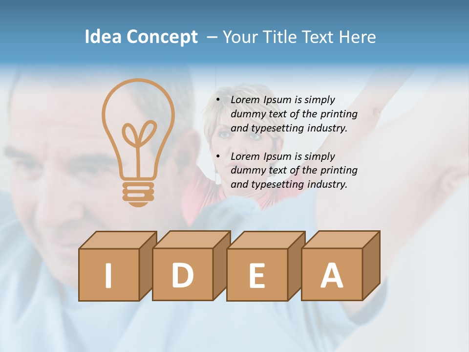 A Man And A Woman Are Looking At The Camera PowerPoint Template