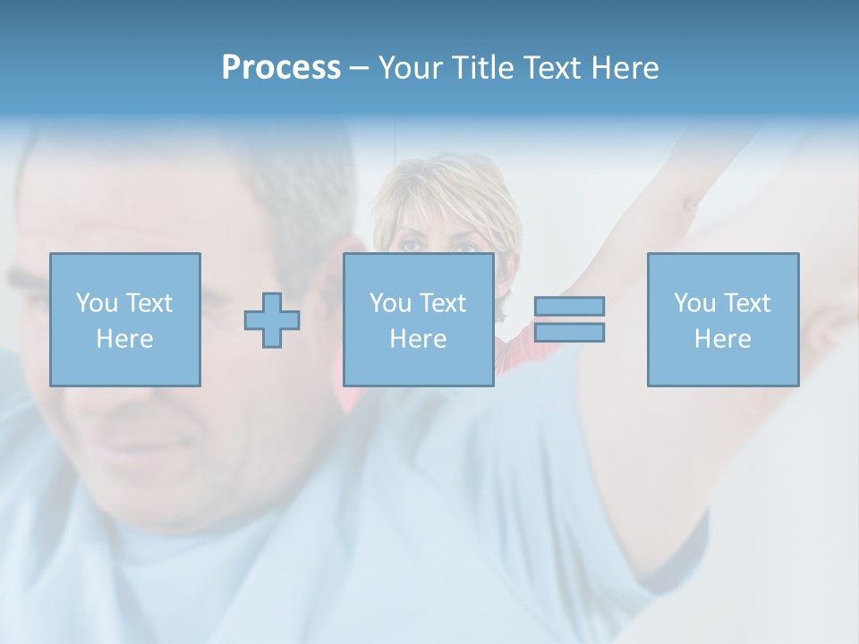 A Man And A Woman Are Looking At The Camera PowerPoint Template