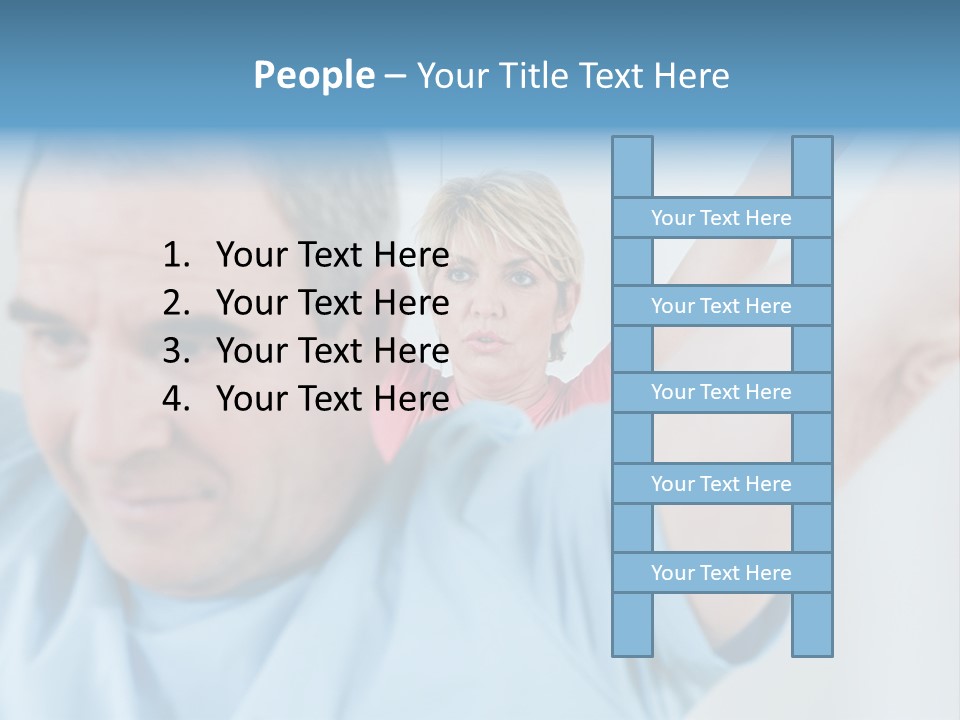 A Man And A Woman Are Looking At The Camera PowerPoint Template