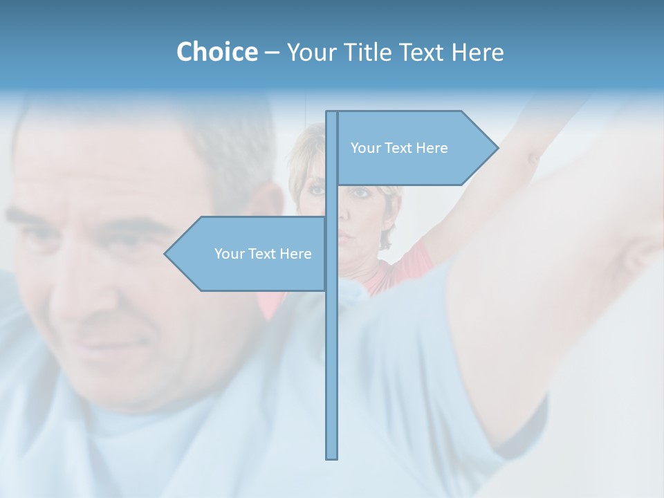 A Man And A Woman Are Looking At The Camera PowerPoint Template