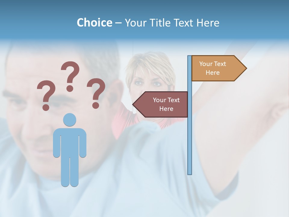 A Man And A Woman Are Looking At The Camera PowerPoint Template