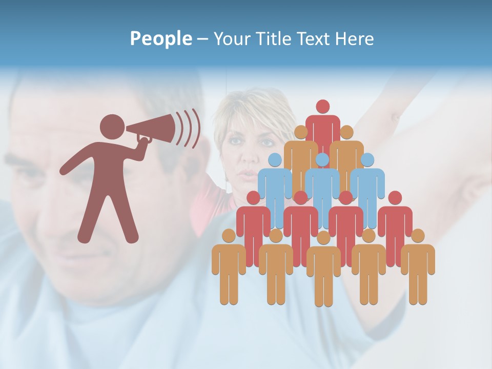 A Man And A Woman Are Looking At The Camera PowerPoint Template