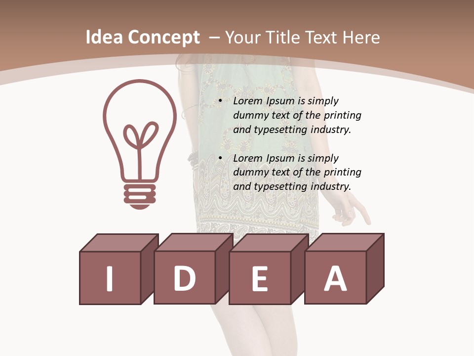 Female Facial Head PowerPoint Template