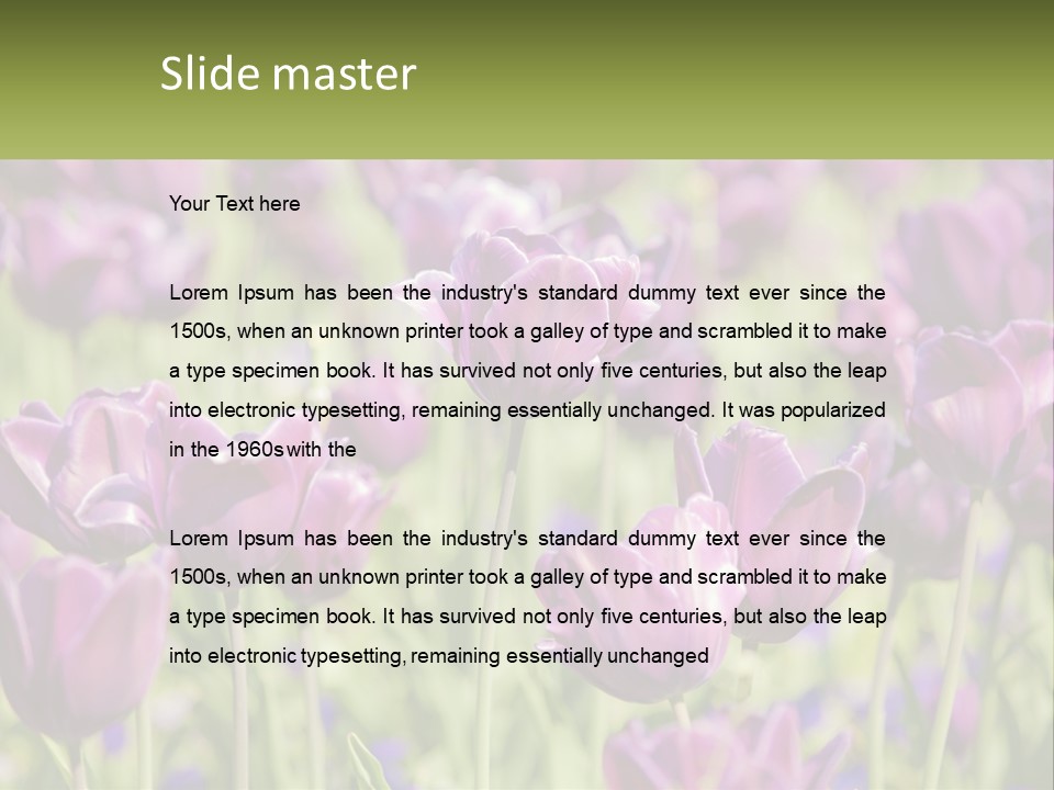 Flower Field Park PowerPoint Template