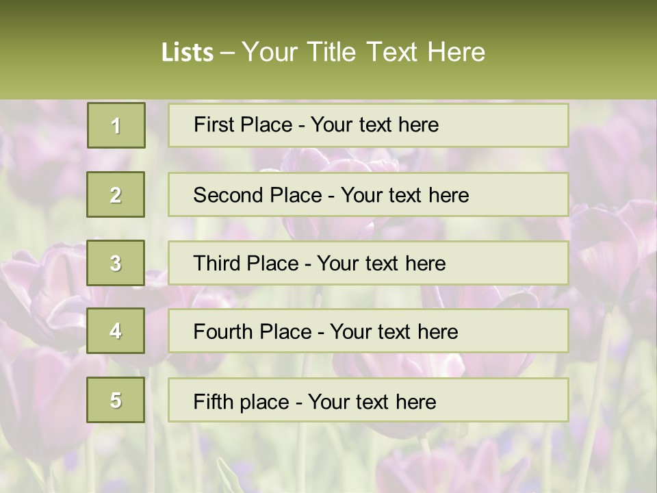 Flower Field Park PowerPoint Template
