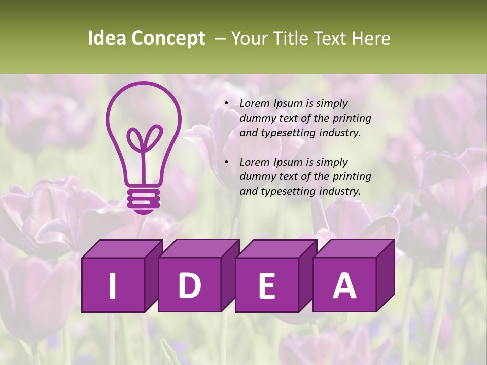 Flower Field Park PowerPoint Template