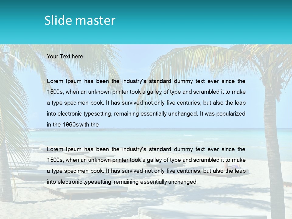 Tourist Resort Beach Coastline PowerPoint Template