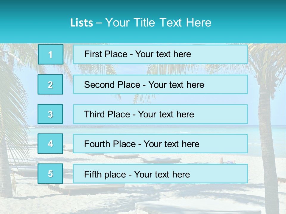 Tourist Resort Beach Coastline PowerPoint Template