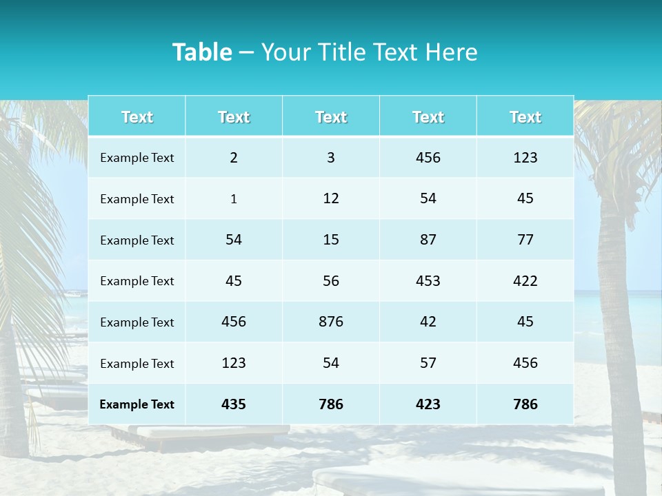 Tourist Resort Beach Coastline PowerPoint Template