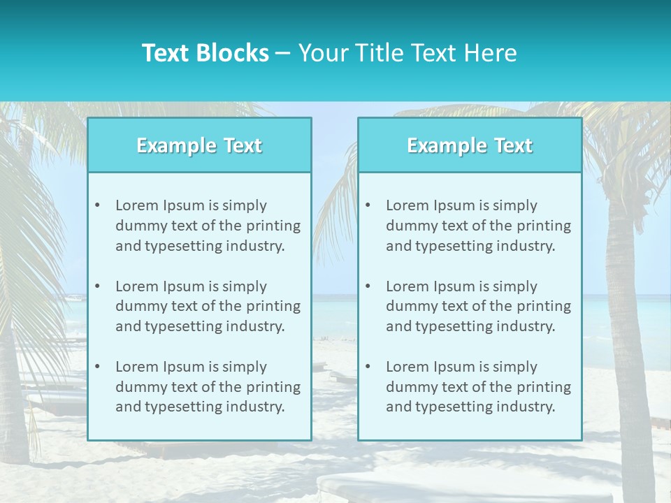 Tourist Resort Beach Coastline PowerPoint Template