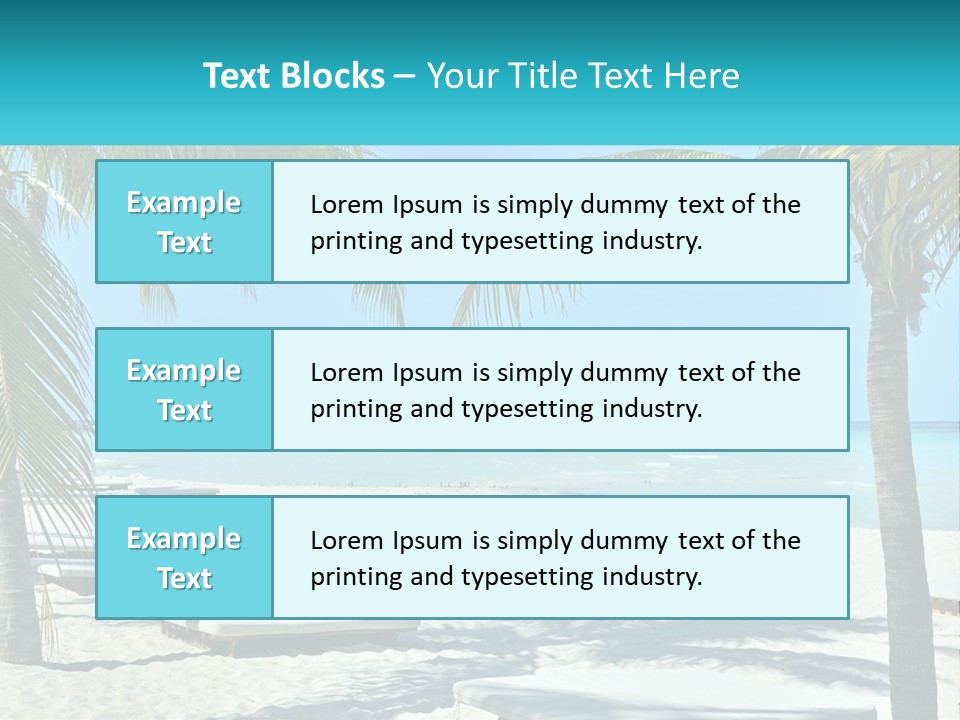Tourist Resort Beach Coastline PowerPoint Template