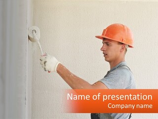 Plastering Thermal Insulation Craftsman PowerPoint Template