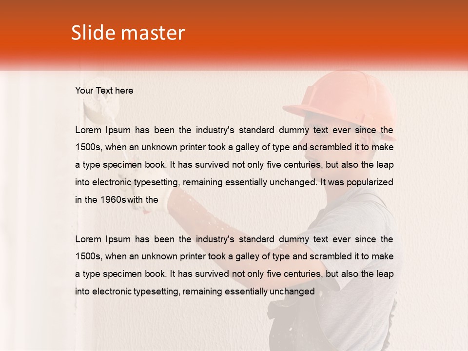 Plastering Thermal Insulation Craftsman PowerPoint Template