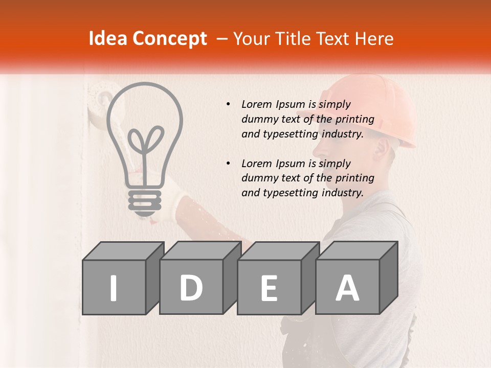 Plastering Thermal Insulation Craftsman PowerPoint Template