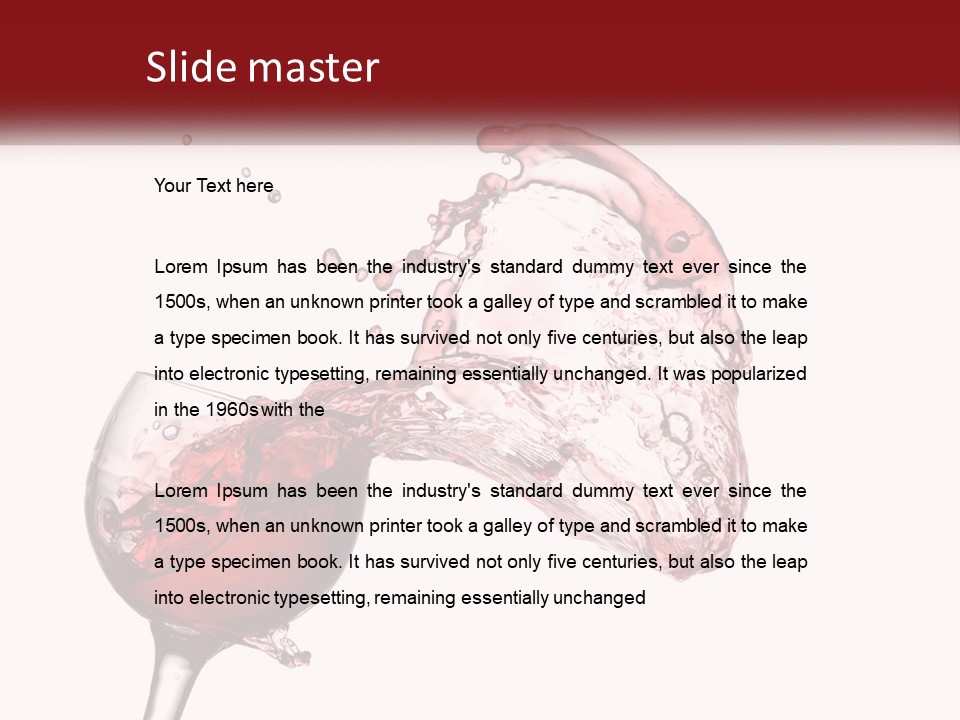 Goblet Alcohol Abstract PowerPoint Template