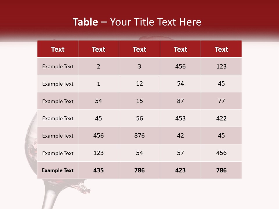 Goblet Alcohol Abstract PowerPoint Template