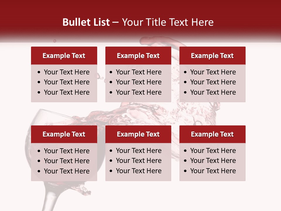 Goblet Alcohol Abstract PowerPoint Template