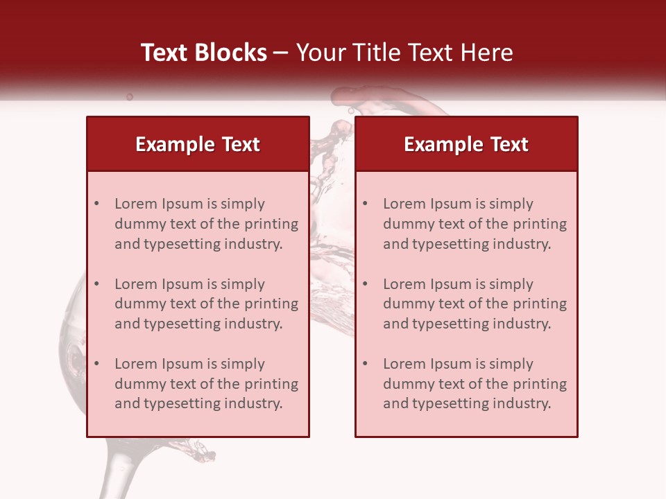 Goblet Alcohol Abstract PowerPoint Template