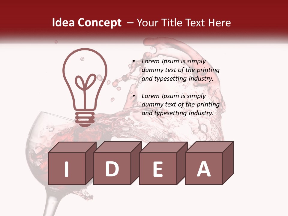 Goblet Alcohol Abstract PowerPoint Template