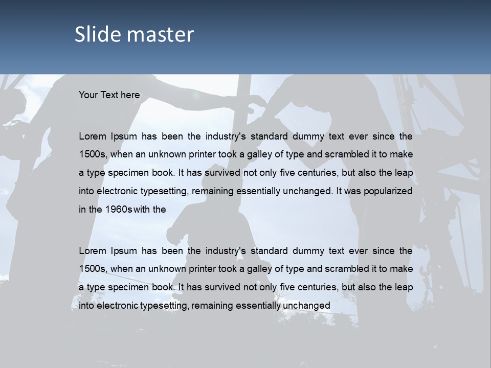 Worker Platform Silhouette PowerPoint Template