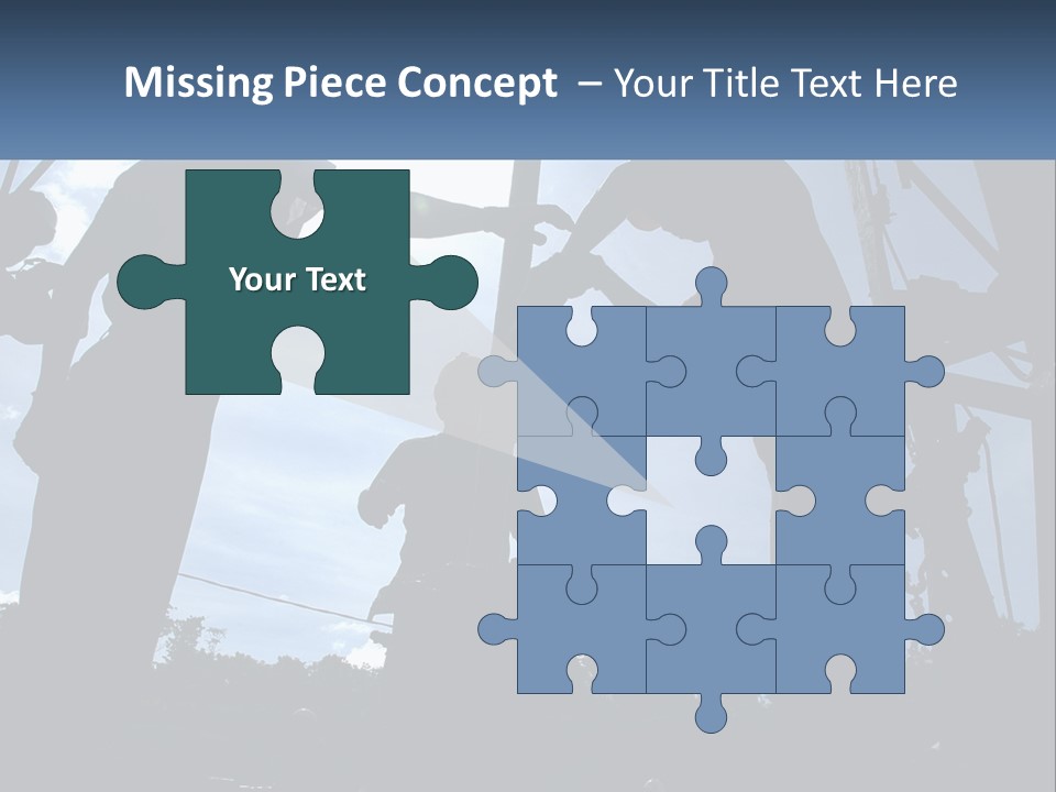 Worker Platform Silhouette PowerPoint Template