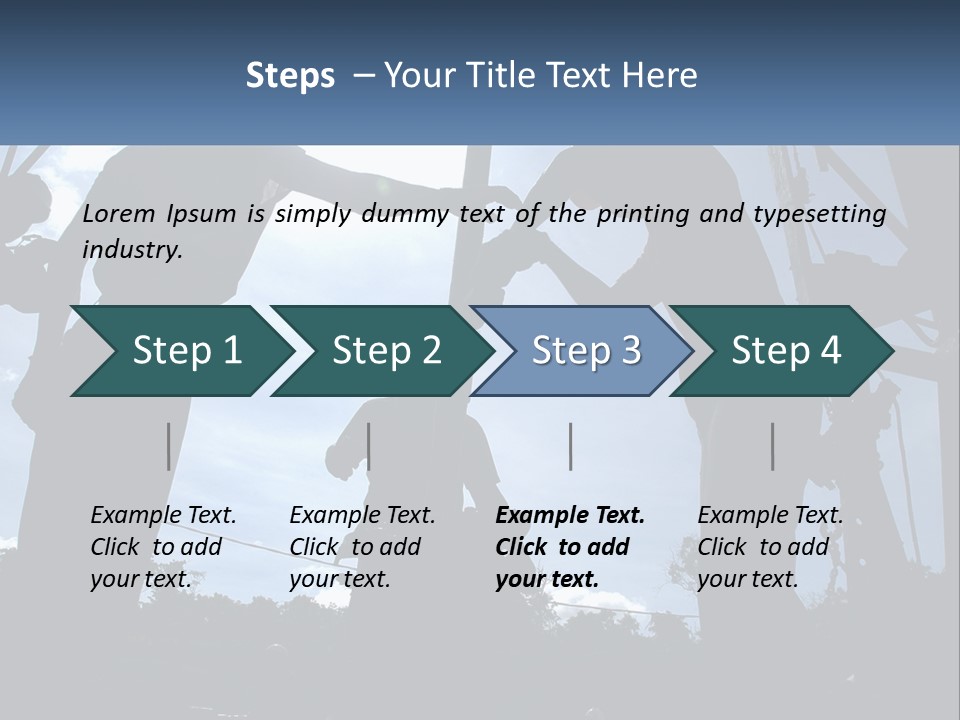Worker Platform Silhouette PowerPoint Template