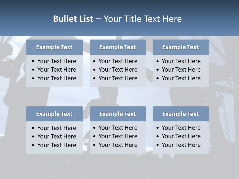 Worker Platform Silhouette PowerPoint Template