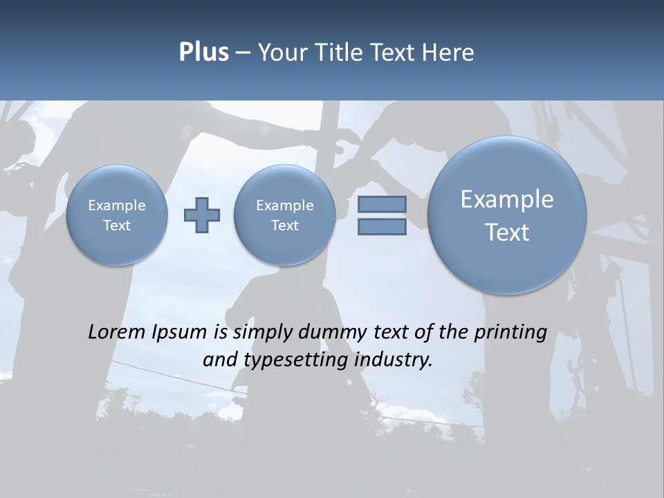 Worker Platform Silhouette PowerPoint Template