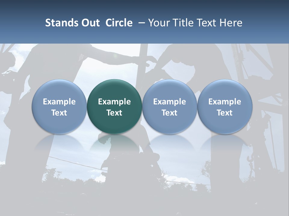 Worker Platform Silhouette PowerPoint Template