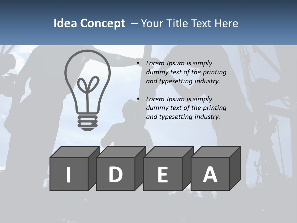 Worker Platform Silhouette PowerPoint Template