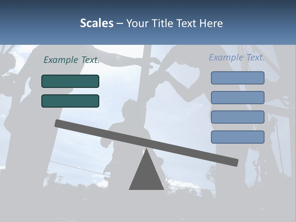 Worker Platform Silhouette PowerPoint Template
