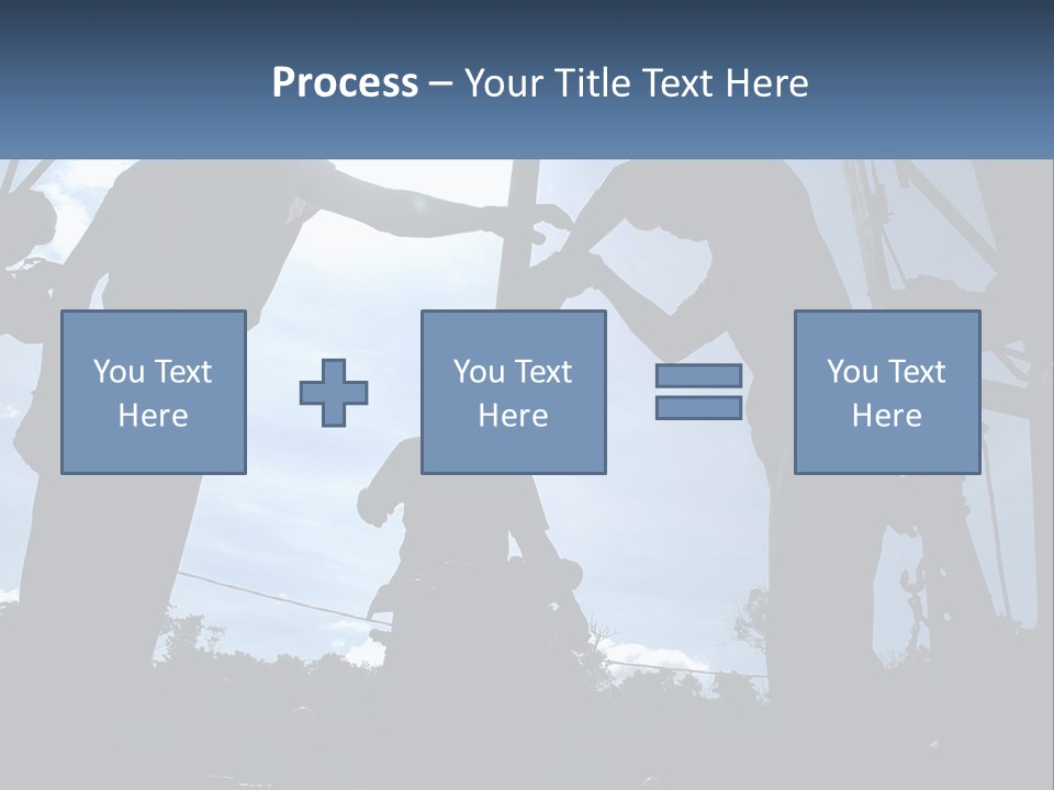 Worker Platform Silhouette PowerPoint Template