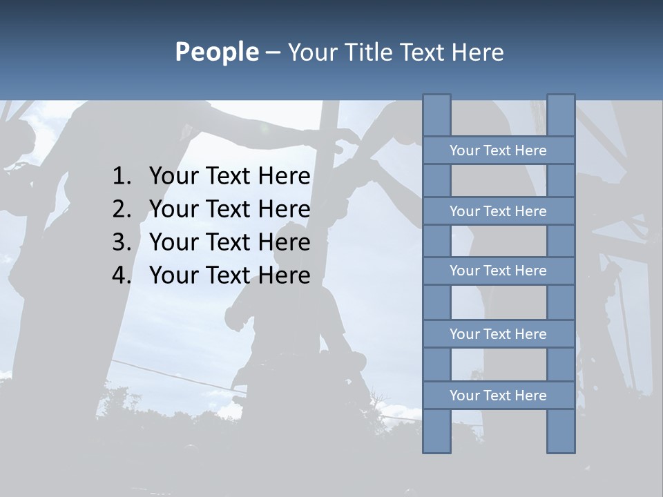 Worker Platform Silhouette PowerPoint Template