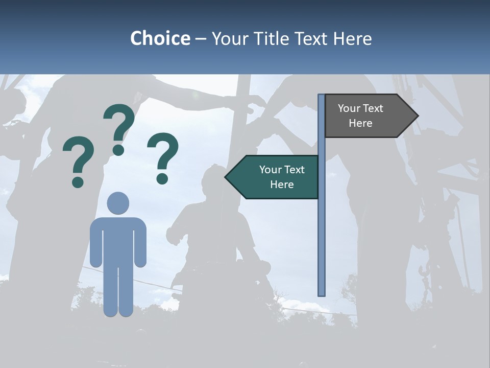 Worker Platform Silhouette PowerPoint Template