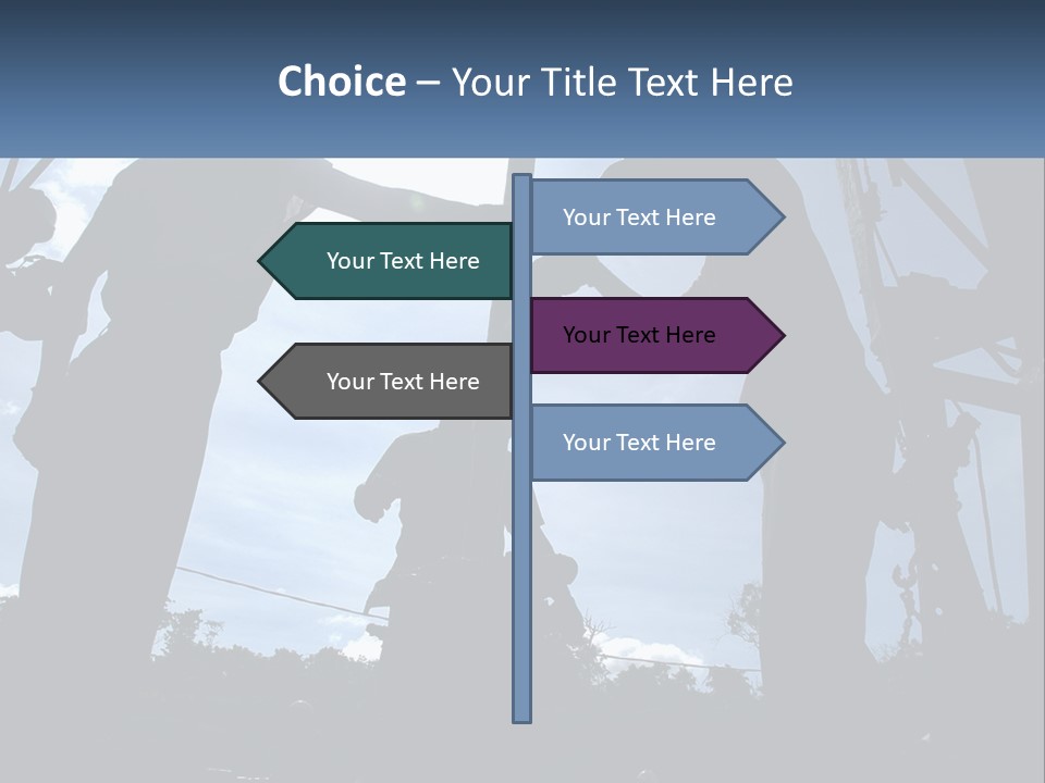 Worker Platform Silhouette PowerPoint Template