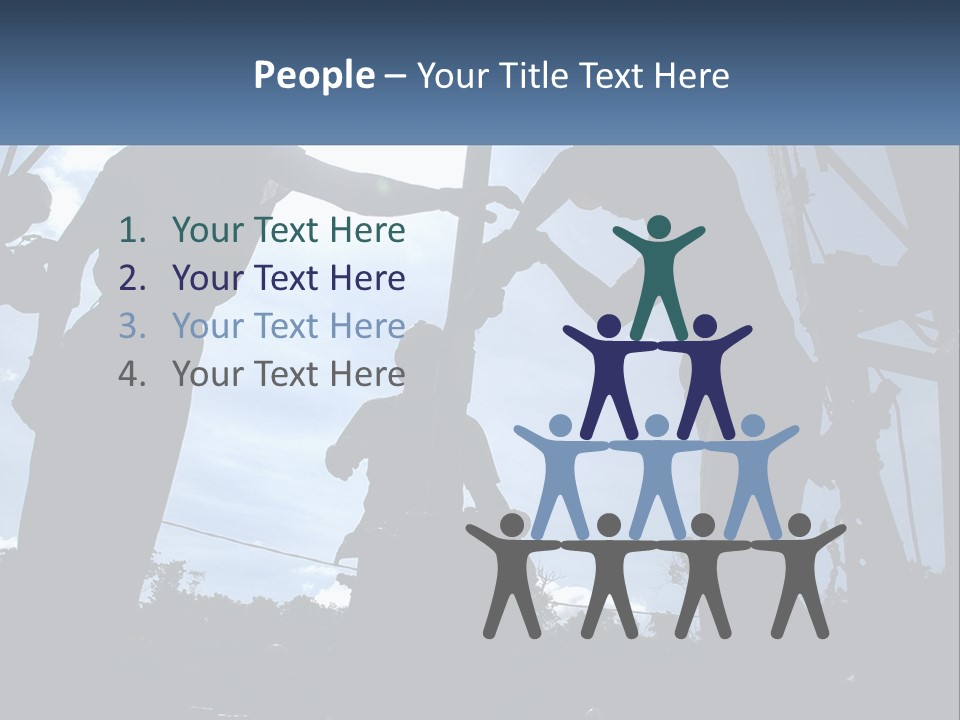 Worker Platform Silhouette PowerPoint Template